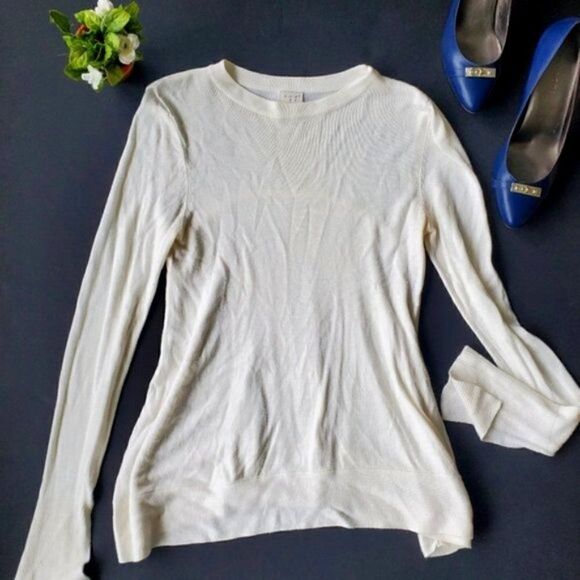 a new day Sweaters - A New Day White Lightweight Sweater